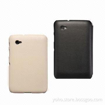 Leather Cases for Samsung P6200, with Anti-slip Flap, White Collection